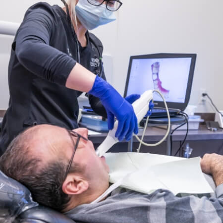 Dentist using virtual smile design system