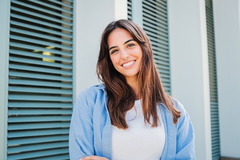 young woman with whiter teeth